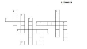 ためしに作成した英語クロスワードパズル